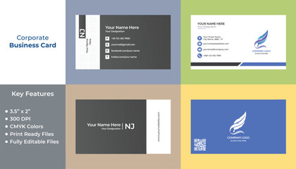 Minimal Individual Business Card Print Ready