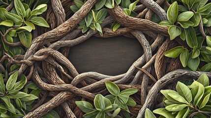 Intricate Vines and Lush Foliage: A Botanical Masterpiece