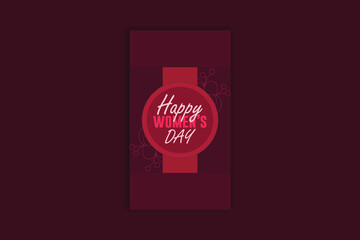 Happy Women's day template and banner design 