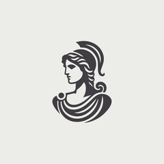 Elegant Goddess Athena Logo