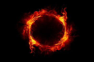 fire burn on dark background.