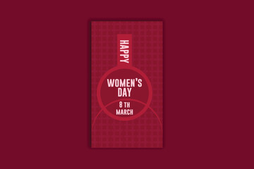 Fototapeta premium Happy Women's day template and banner design 
