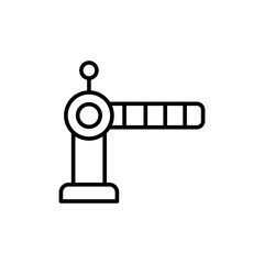 Railroad barrier outline icons, minimalist vector illustration ,simple transparent graphic element .Isolated on white background
