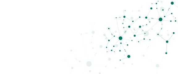 Abstract geometric connect lines and dots. global network technology concept. 