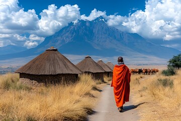 Kenyan Maasai village