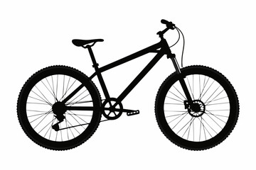 Minimal Mountain Bike Line Art