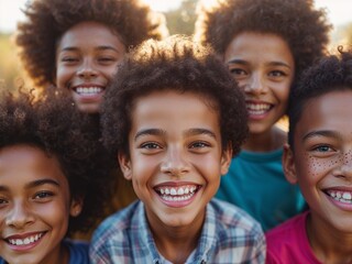 Fototapeta premium kids diversity photo, mixed race, different races