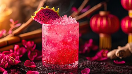 dragon fruit and ginger cooler chinese cocktails