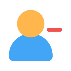 remove user flat icon