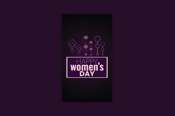 Happy Women's day template and banner design 