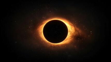 Obraz premium Serene Yet Haunting Scene of a Black Hole Suspended in the Depths of Space