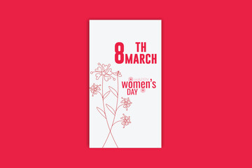 Happy Women's day template and banner design 