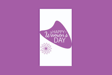 Happy Women's day template and banner design 