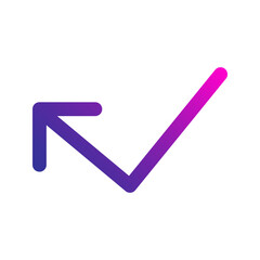 missed call gradient icon