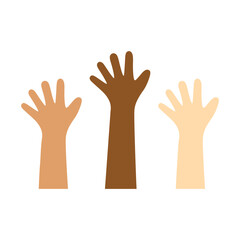 Raised Hand STop Racism