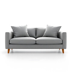 Stylish Dark Gray Sofa with Classic Design.