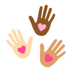 Obraz premium kindness hand illustration