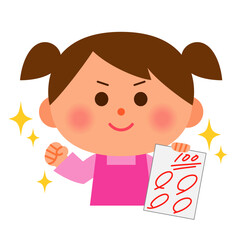 100点をとった子供