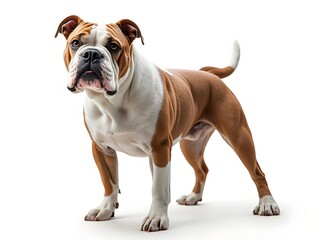Obraz premium Olde English Bulldogge: A Striking Portrait in Studio Light