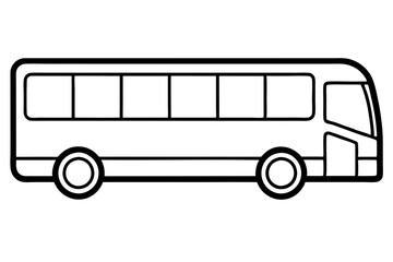 Minimalist Bus Line Art