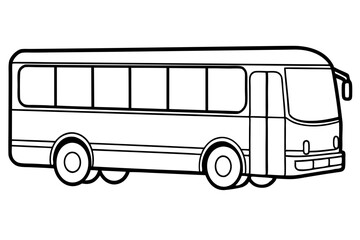 Minimalist Bus Line Art