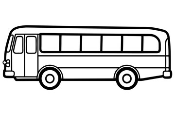 Minimalist Bus Line Art