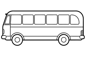 Minimalist Bus Line Art