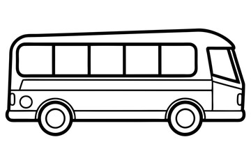 Minimalist Bus Line Art