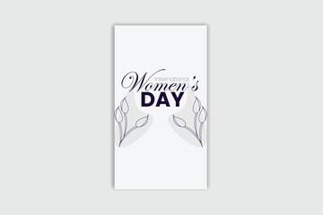 Happy Women's day template and banner design 