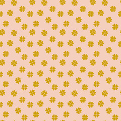 Pattern featuring clovers on a white background for festive decoration
