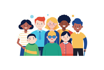Fototapeta premium diverse-individuals--including-visually-impaired-p (2).eps
