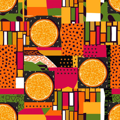 seamless pattern abstract orange