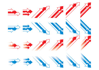 シンプルな矢印のイラストアイコンイメージ
