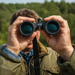 Bird Watching with Binoculars
