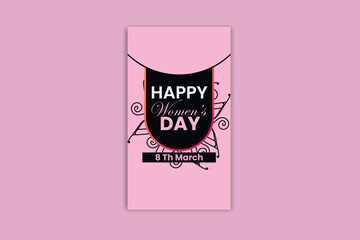 Happy Women's day template and banner design 