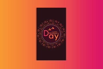 Happy Women's day template and banner design 