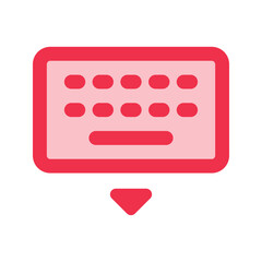 hide keyboard outline fill icon