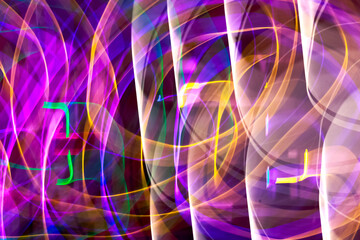 Abstract Light Painting with Colorful Lines