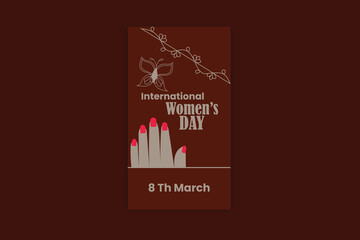 Happy Women's day template and banner design 