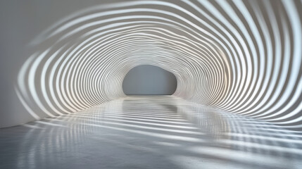 Obraz premium Dynamic light patterns create sense of rhythm in modern space