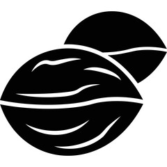 Simple vector icon walnut