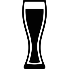Simple vector icon beer glass
