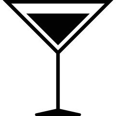Simple vector icon cocktail glass
