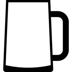 Simple vector icon beer glass
