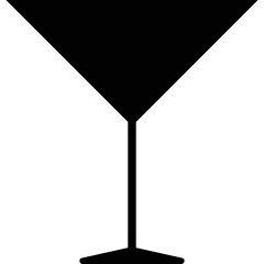 Simple vector icon cocktail glass