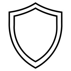 Security Shield Vector Line Art