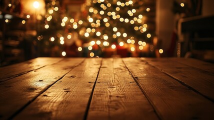 Warm and Cozy Christmas Table Setting with Warm Lights