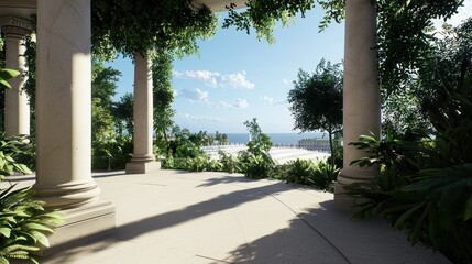 Naklejka premium Ocean View Gazebo