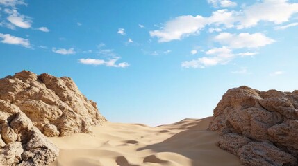 Obraz premium Desert Landscape with Blue Sky