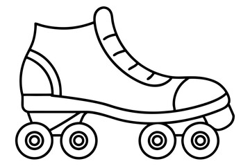 Retro Skate Line Art